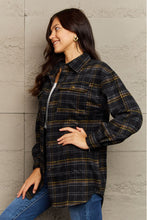 Load image into Gallery viewer, Ninexis Full Size Plaid Collared Neck Button-Down Long Sleeve Jacket
