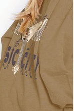 Load image into Gallery viewer, Simply Love Simply Love Full Size Round Neck Dropped Shoulder MUSIC CITY Graphic Sweatshirt
