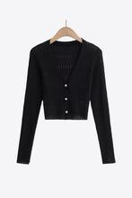 Load image into Gallery viewer, Button Down Long Sleeve Cropped Cardigan
