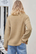 Load image into Gallery viewer, Ribbed Round Neck Dropped Shoulder Knit Top
