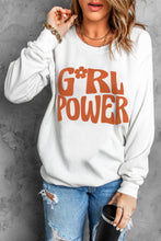 Load image into Gallery viewer, GIRL POWER Graphic Round Neck Sweatshirt
